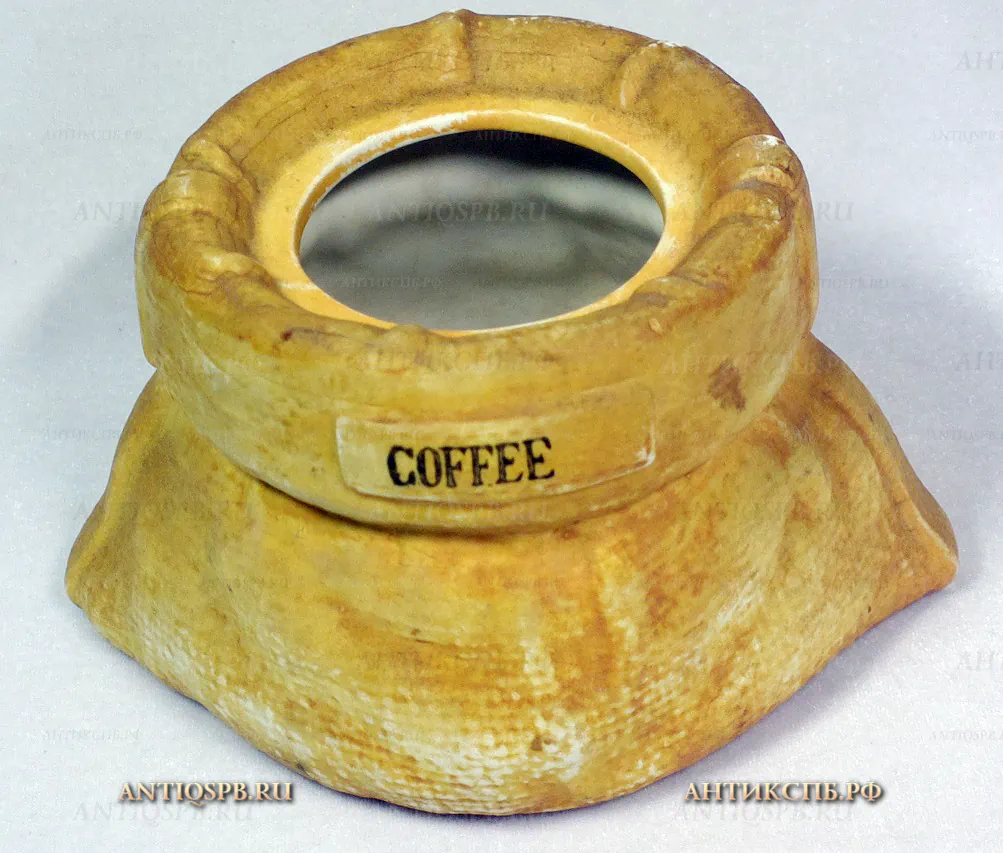 Банка фарфоровая старинная под кофе "Coffee". Европа. Перв. пол. XX века. №19822